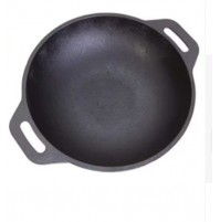 Cast Iron - Flat Base Kadai 10" (Pre Seasoned)